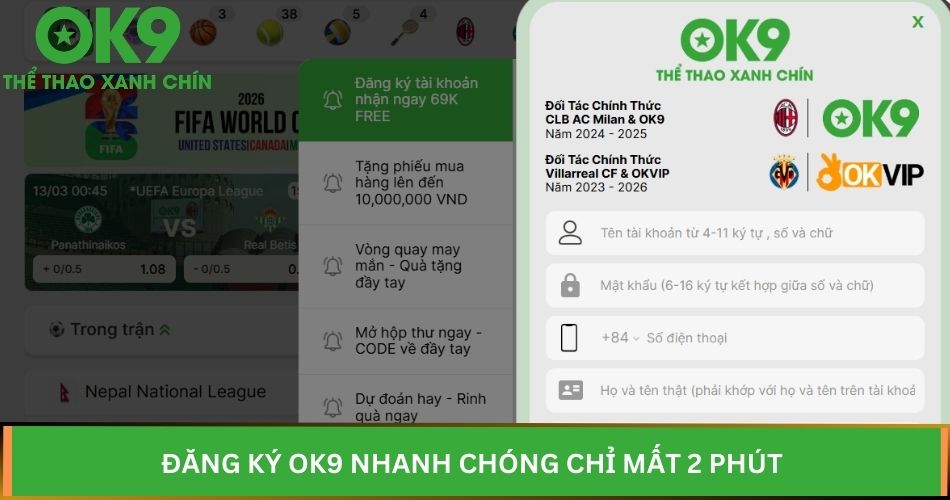 Trang chủ 20 Giới thiệu đăng ký tài khoản ok9